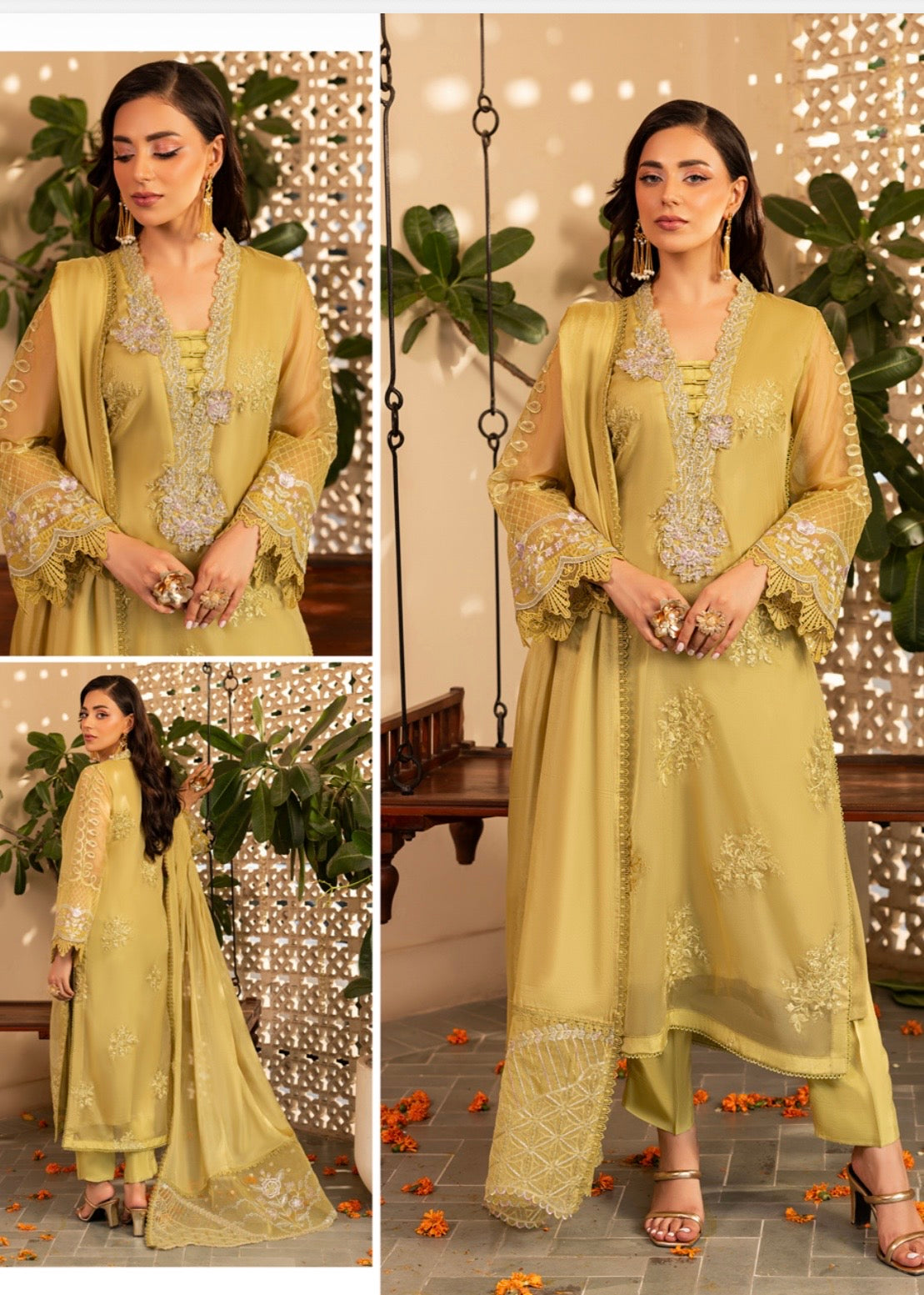 MCZH209-PREMIUM ORGANZA SUIT