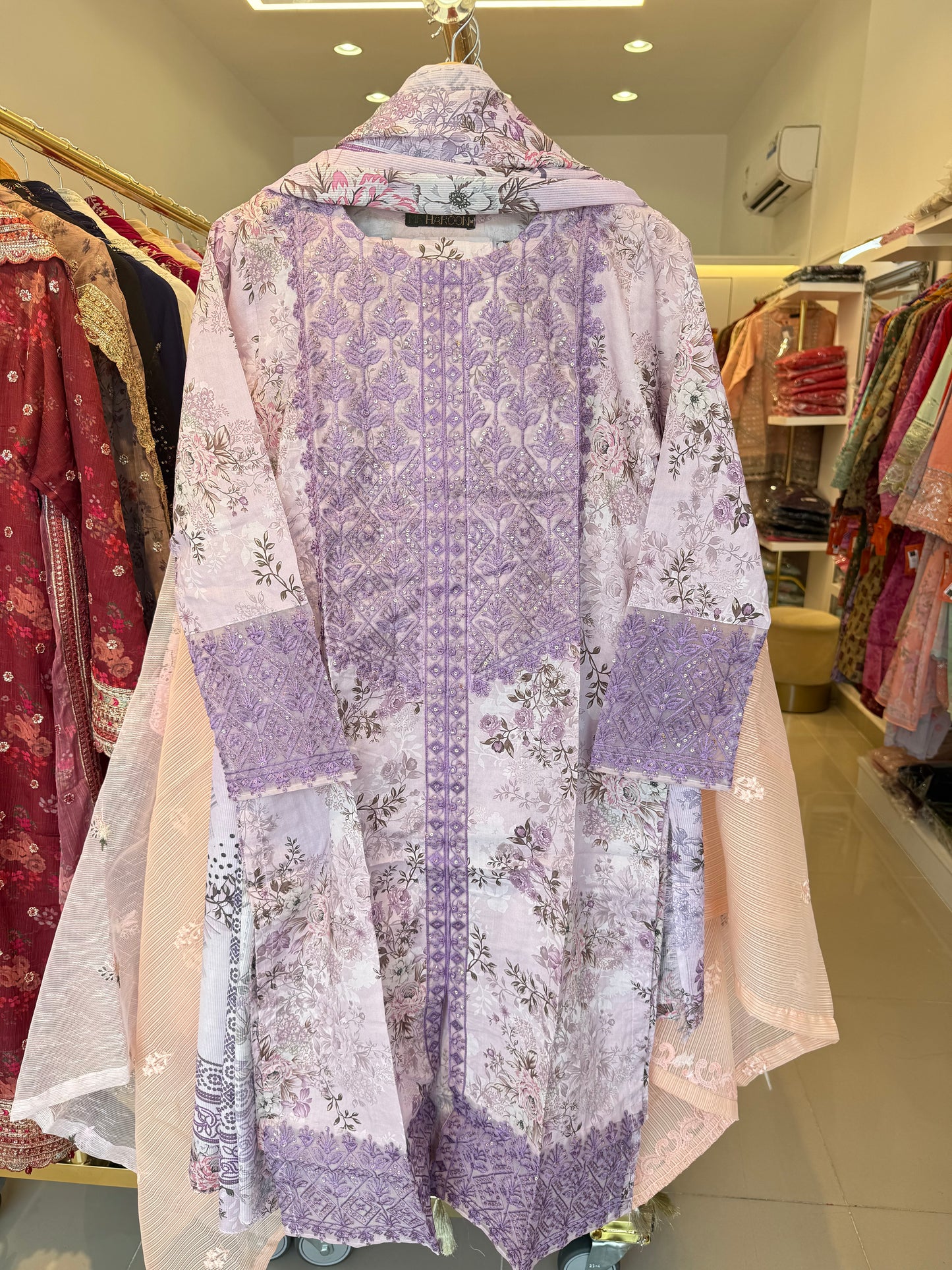 MCMH114-EMBROIDERED LAWN SUIT