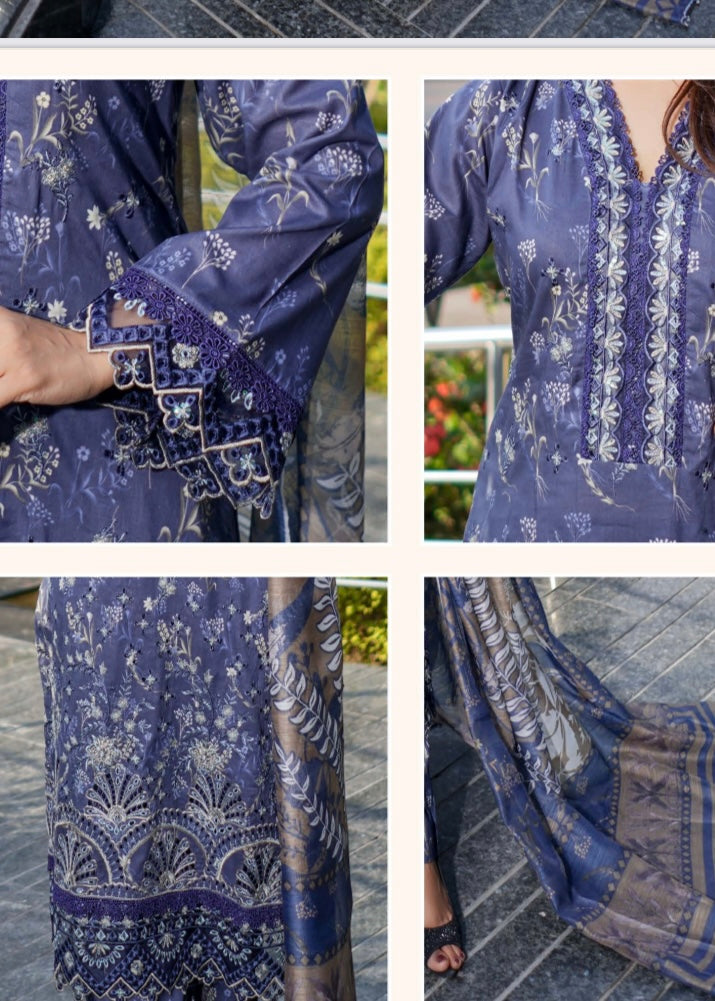 MCMR110-EMBROIDERED LAWN SUIT