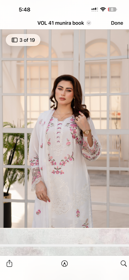 MCMU140-LUXURY EMBROIDERED LAWN SUIT