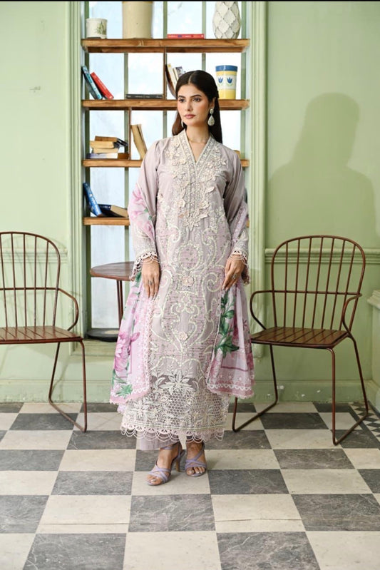MCHA131-PREMIUM EMBROIDERED COTTON SUIT
