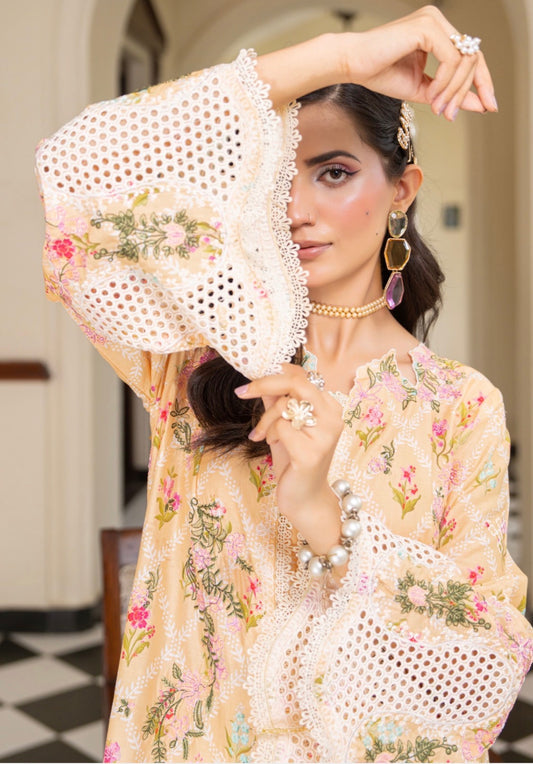MCAR153-PREMIUM EMBROIDERED LAWN SUIT