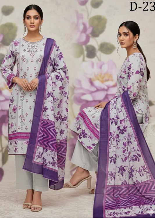 MCD154-PRINTED COTTON SUIT