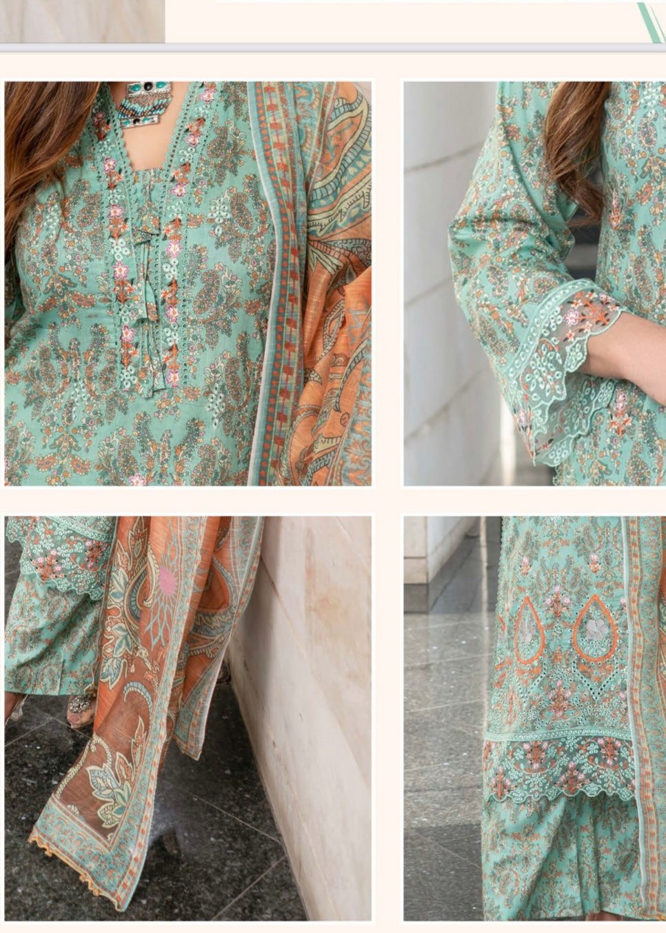 MCMR111-EMBROIDERED LAWN SUIT