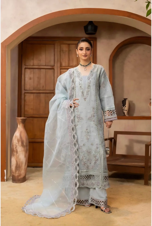 MCH123-LUXURY EMBROIDERED ORGANZA