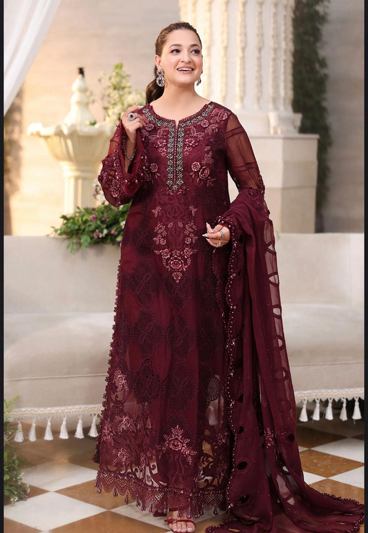 MCMB114-PREMIUM CHIFFON UNSTICHED SUITS