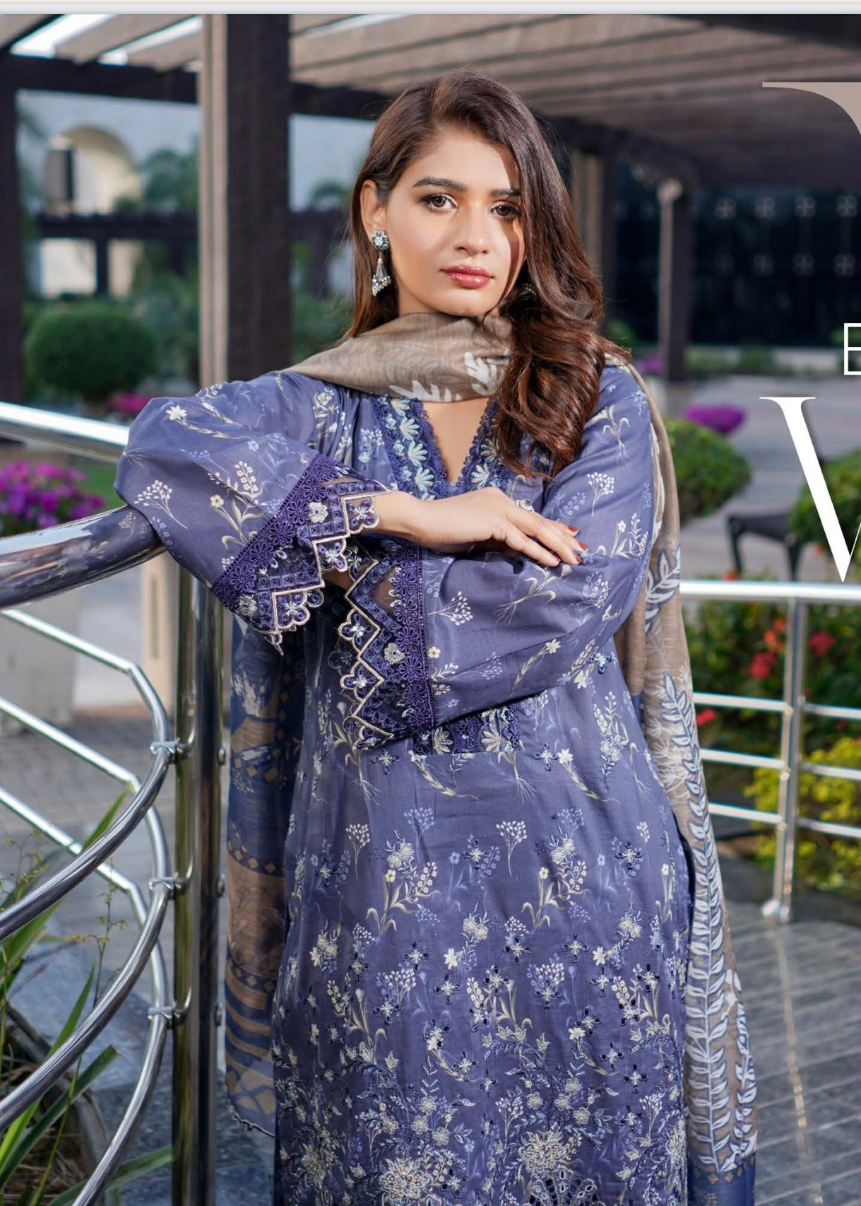 MCMR110-EMBROIDERED LAWN SUIT