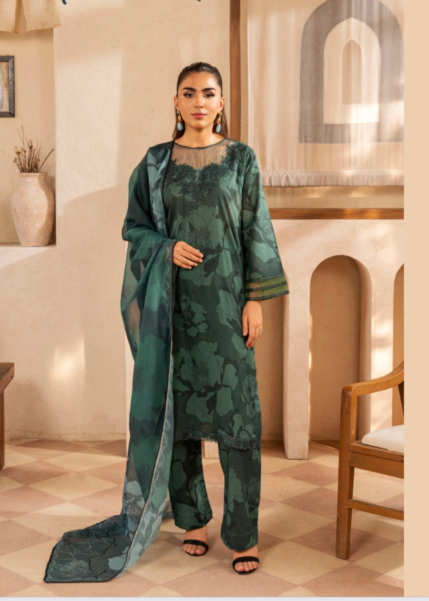 MCPL403-EMBROIDERED LAWN SUIT