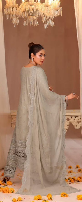 MCNF104-PREMIUM CHIFFON EMBROIDERED SUIT