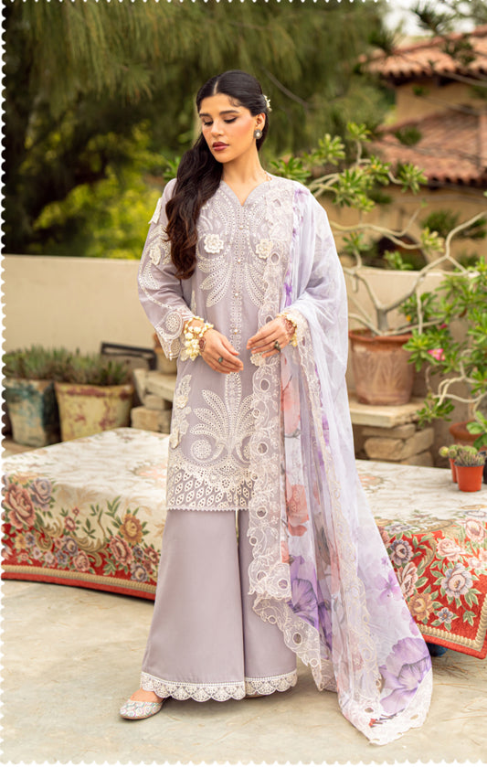 MCGZ144-PREMIUM EMBROIDERED LAWN SUIT