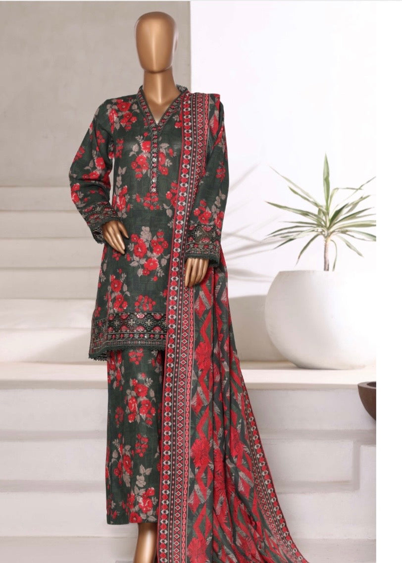 MCSBW108-EMBROIDERED KHADDAR SUIT