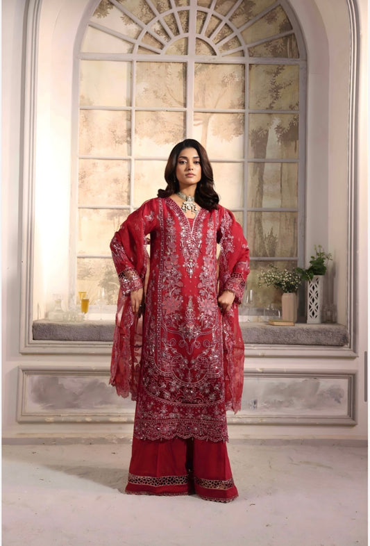MCH121-LUXURY EMBROIDERED ORGANZA
