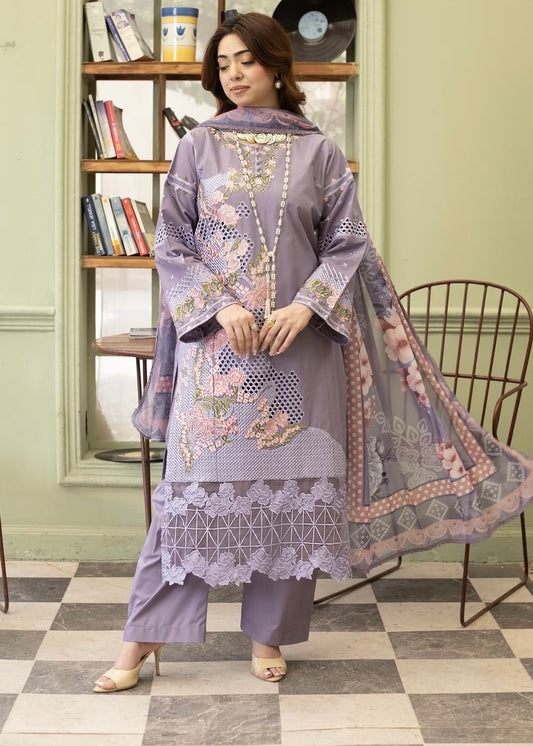 MCHA118-PREMIUM EMBROIDERED COTTON SUIT