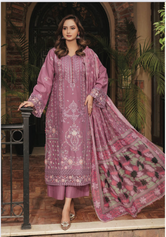 MCMR530-PREMIUM EMBROIDERED LAWN SUIT