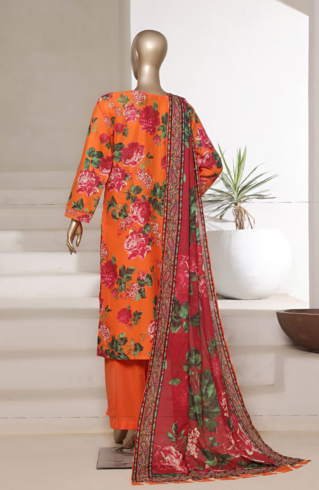 MCSB703-PRINTED LAWN SUIT