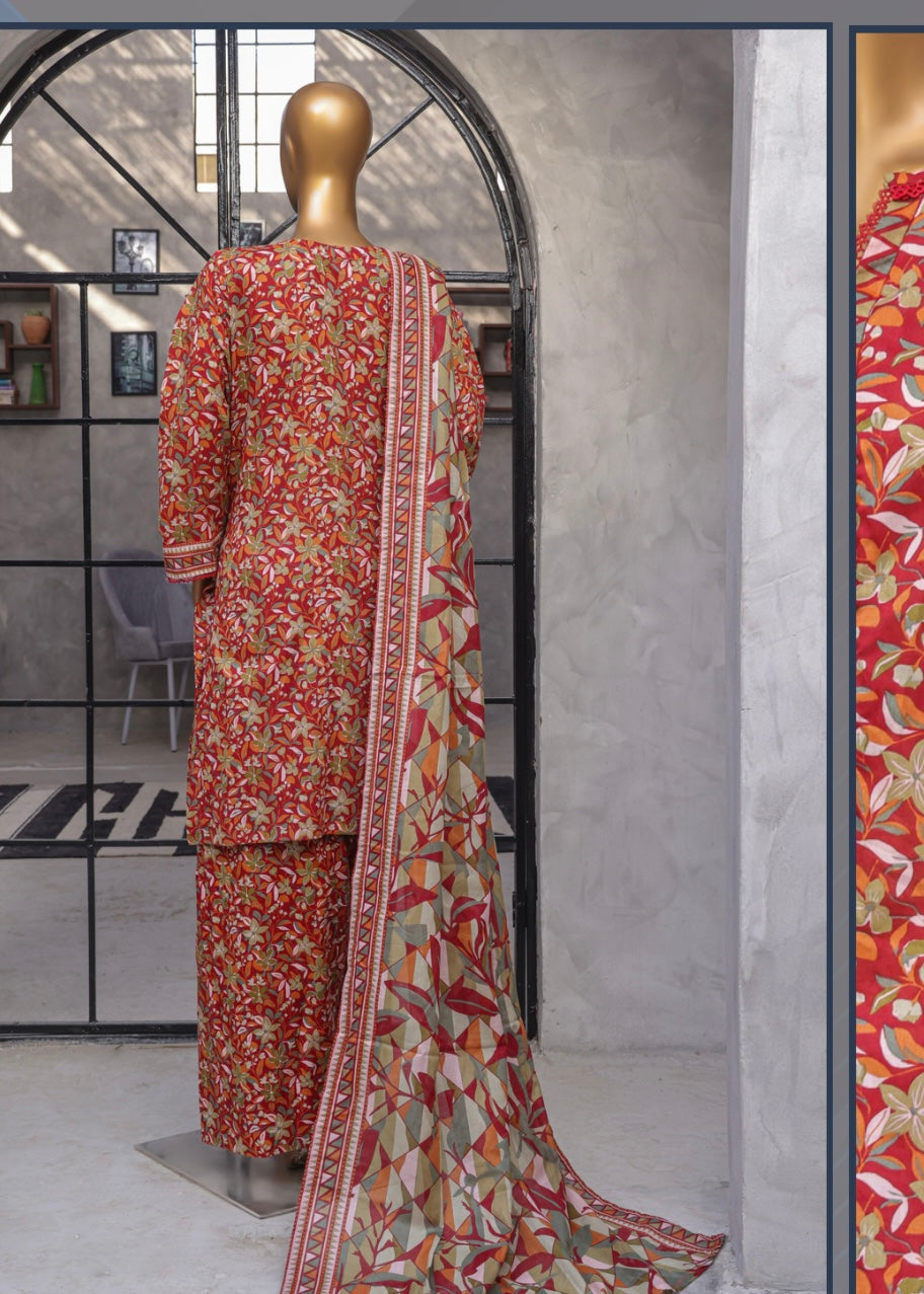 MCBSF208-PRINTED LAWN WITH FARSHI SHALWAR