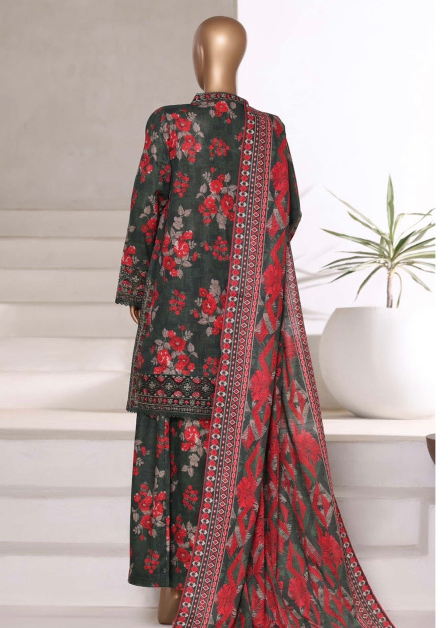 MCSBW108-EMBROIDERED KHADDAR SUIT