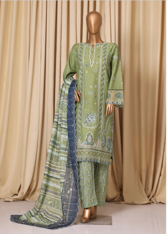 MCBSE107-PREMIUM EMBROIDERED LAWN SUIT