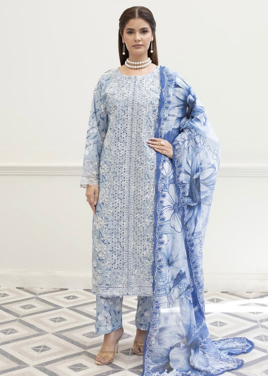MCHA114-PREMIUM EMBROIDERED COTTON SUIT