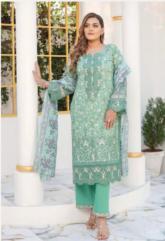 MCMR573-PREMIUM LAWN EMBROIDERED SUITS