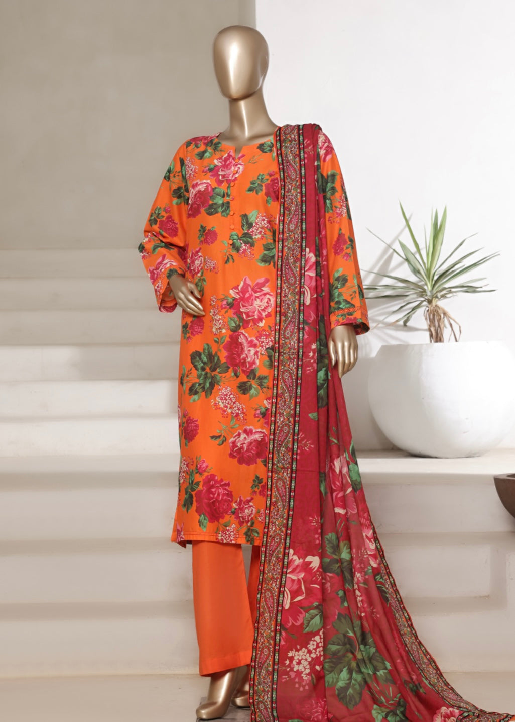 MCSB703-PRINTED LAWN SUIT
