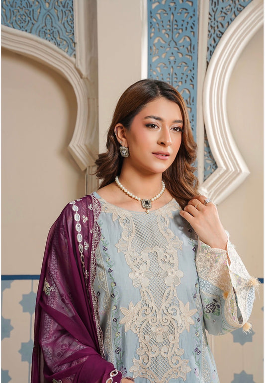 MCSZ137-LUXURY LAWN WITH CHIFFON DUPATTA