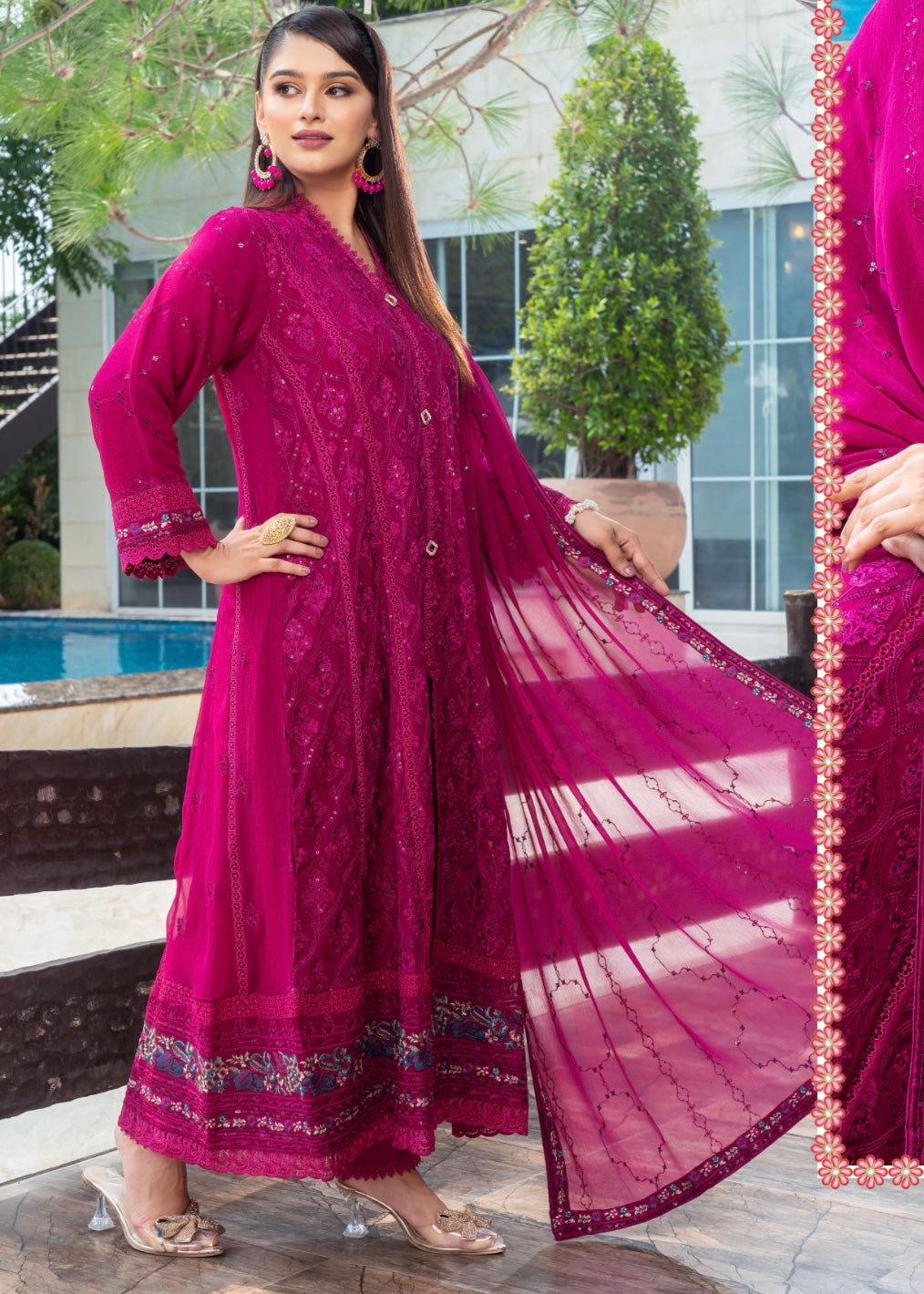 MCAN708-PREMIUM CHIFFON GOWN