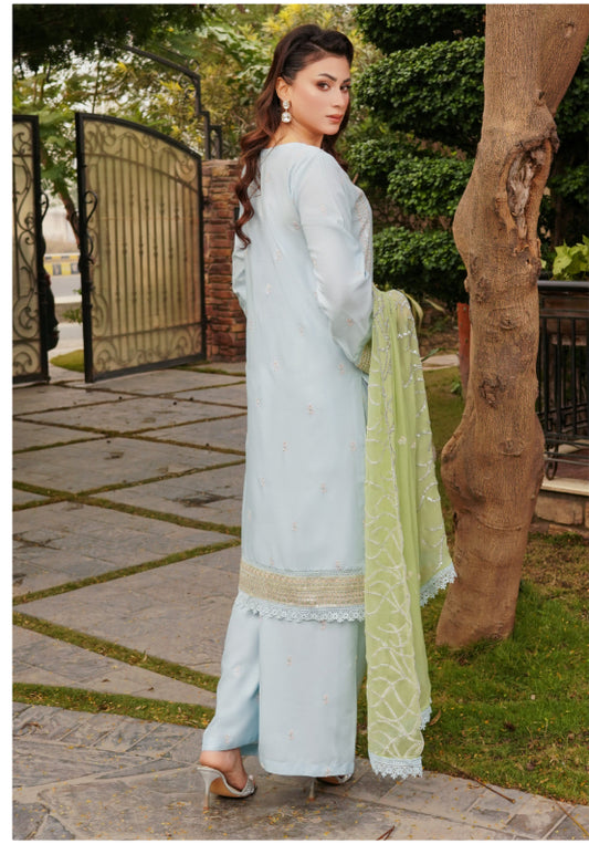 MCSZ109-PREMIUM EMBROIDERED COTTON SILK SUIT