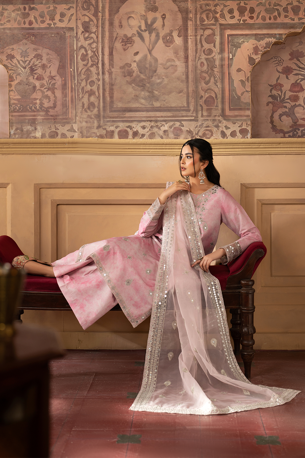 MCEZ106-EMBROIDERED SILK LAWN