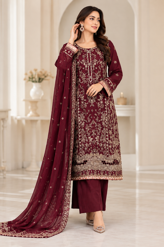 MCMB105-PREMIUM CHIFFON SUIT