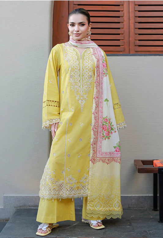 MCZB126-PREMIUM EMBROIDERED LAWN SUIT