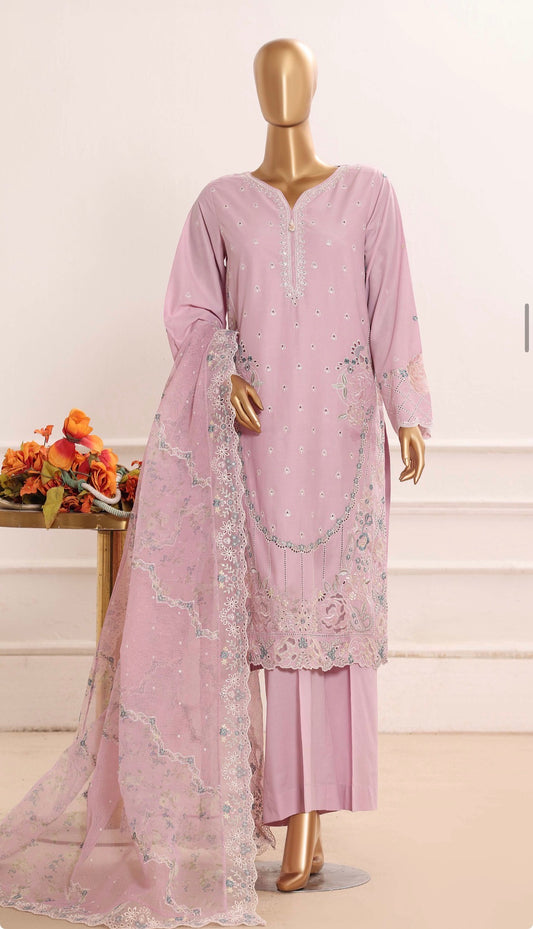 MCHZ110-PREMIUM EMBROIDERED LAWN SUIT
