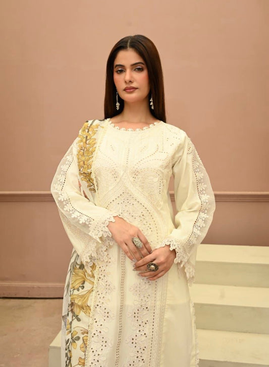 MCHA121-PREMIUM EMBROIDERED COTTON SUIT