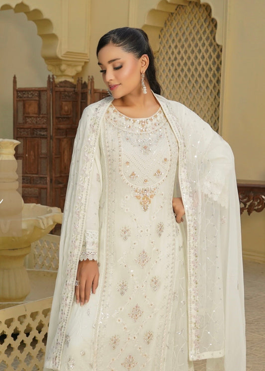 MCAG424-CHIFFON EMBROIDERED GOWN