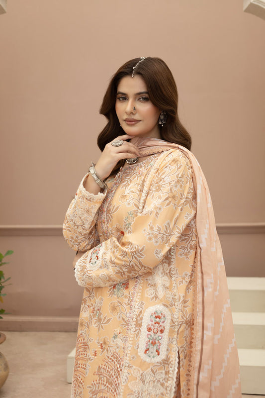 MCHA103-PREMIUM EMBROIDERED COTTON SUIT
