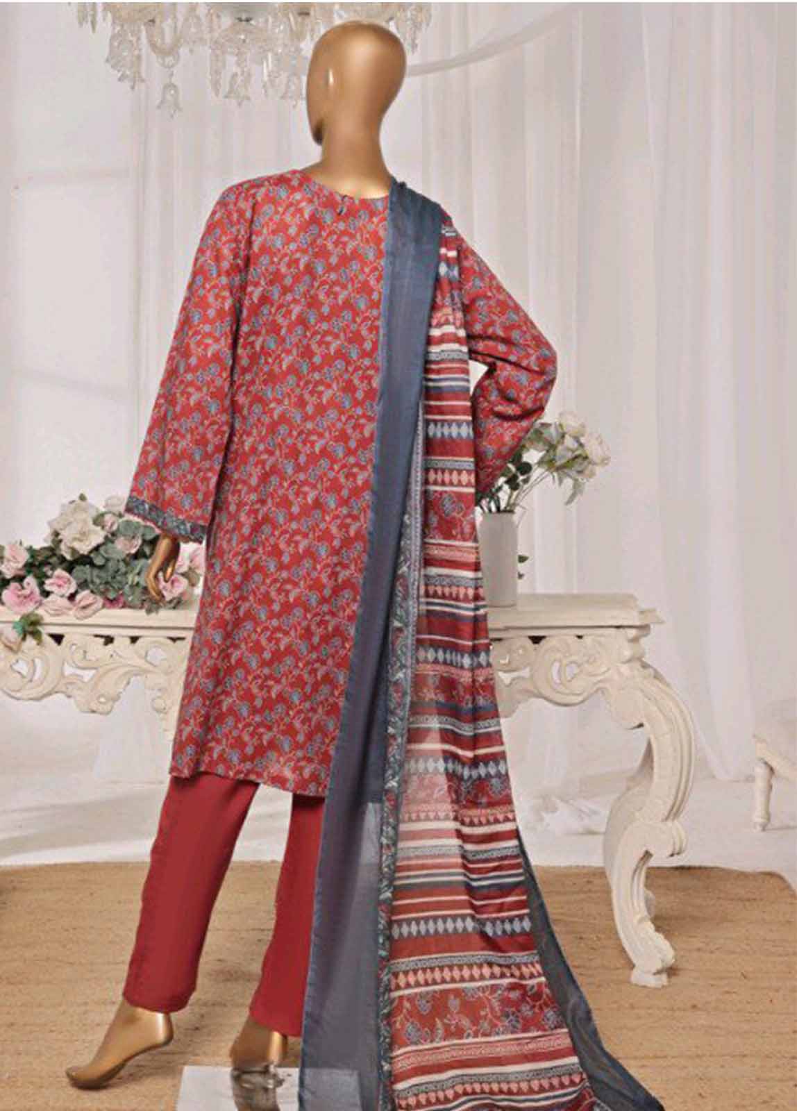 MCBS809-PRINTED LAWN SUIT