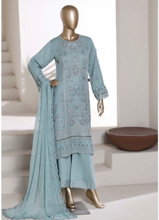 MCSBF310-CHIFFON EMBROIDERED SUITS