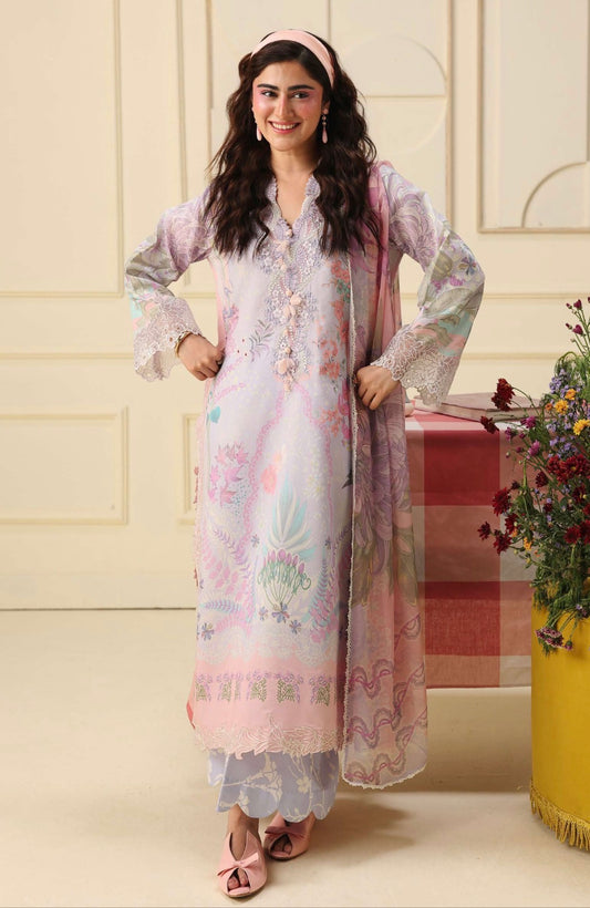 MCMS105-PREMIUM LAWN UNSTICHED SUIT