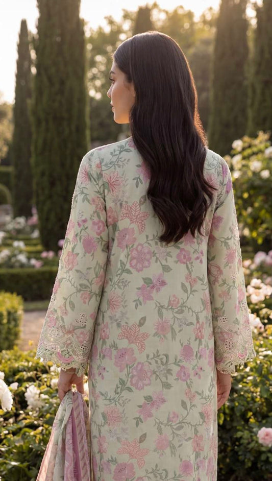 MCZB127-PREMIUM EMBROIDERED LAWN SUIT