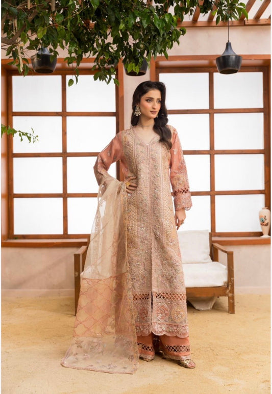 MCH122-LUXURY EMBROIDERED ORGANZA