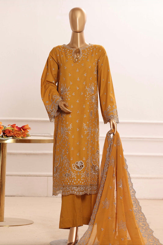 MCHZ107-PREMIUM EMBROIDERED LAWN SUIT