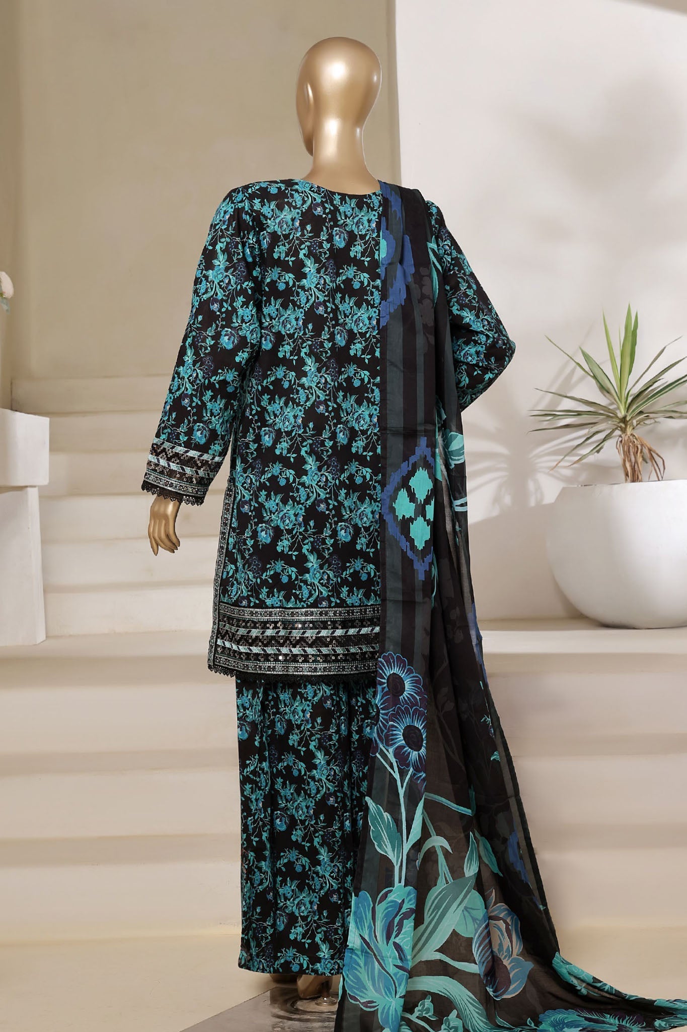 MCSBS106-PREMIUM EMBROIDERED LAWN SUIT