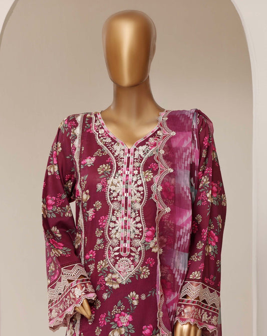 MCSBF405-PREMIUM EMBROIDERED LAWN SUIT