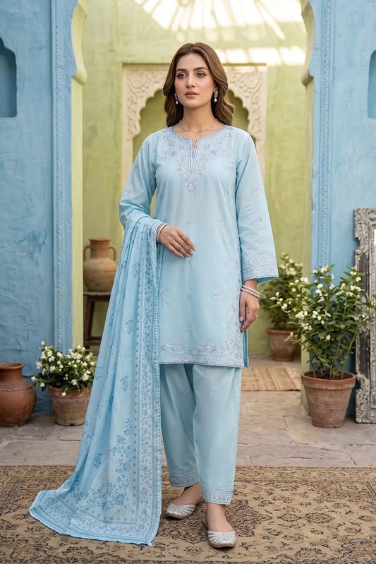 MCAQ141-PURE LAWN COTTON SUIT