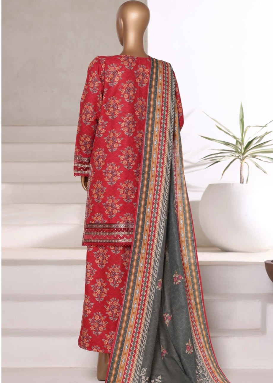 MCSBW103-EMBROIDERED KHADDAR SUIT