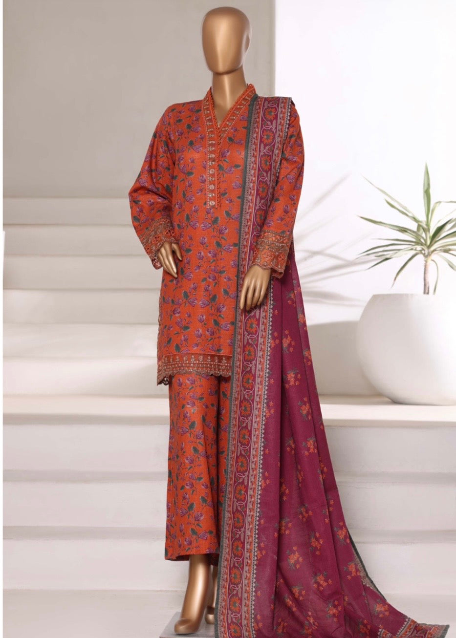 MCSBW106-EMBROIDERED KHADDAR SUIT