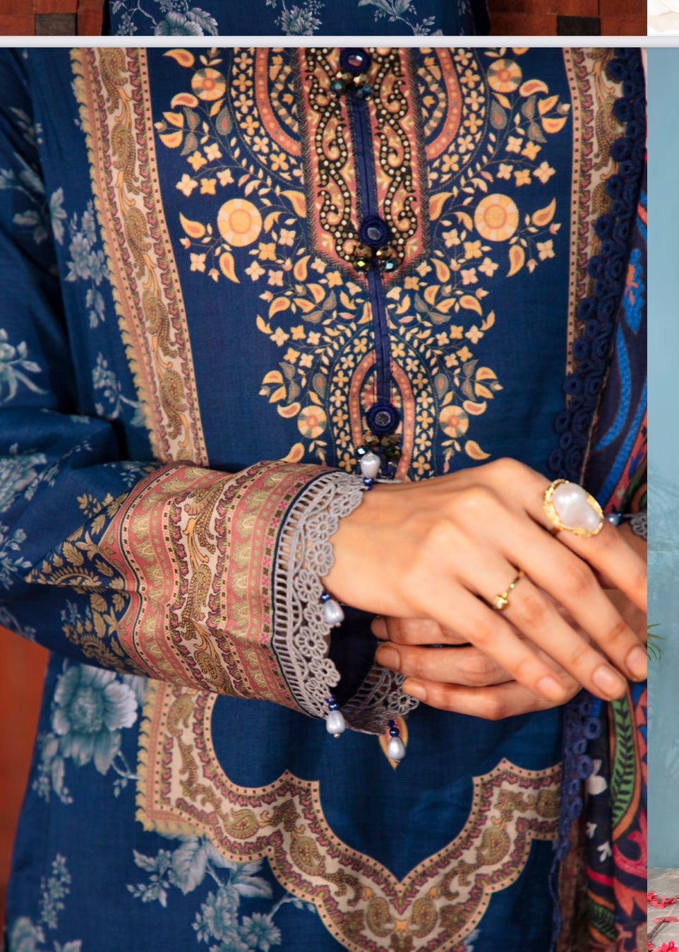 MCGA313-EMBROIDERED LAWN SUIT