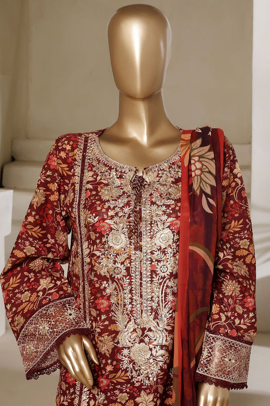 MCSBS105-PREMIUM EMBROIDERED LAWN SUIT