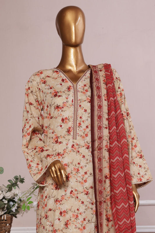 MCBSF106-PRINTED LAWN WITH FARSHI SHALWAR
