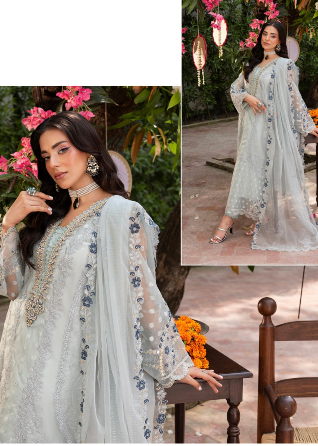 MCZH203-PREMIUM ORGANZA SUIT